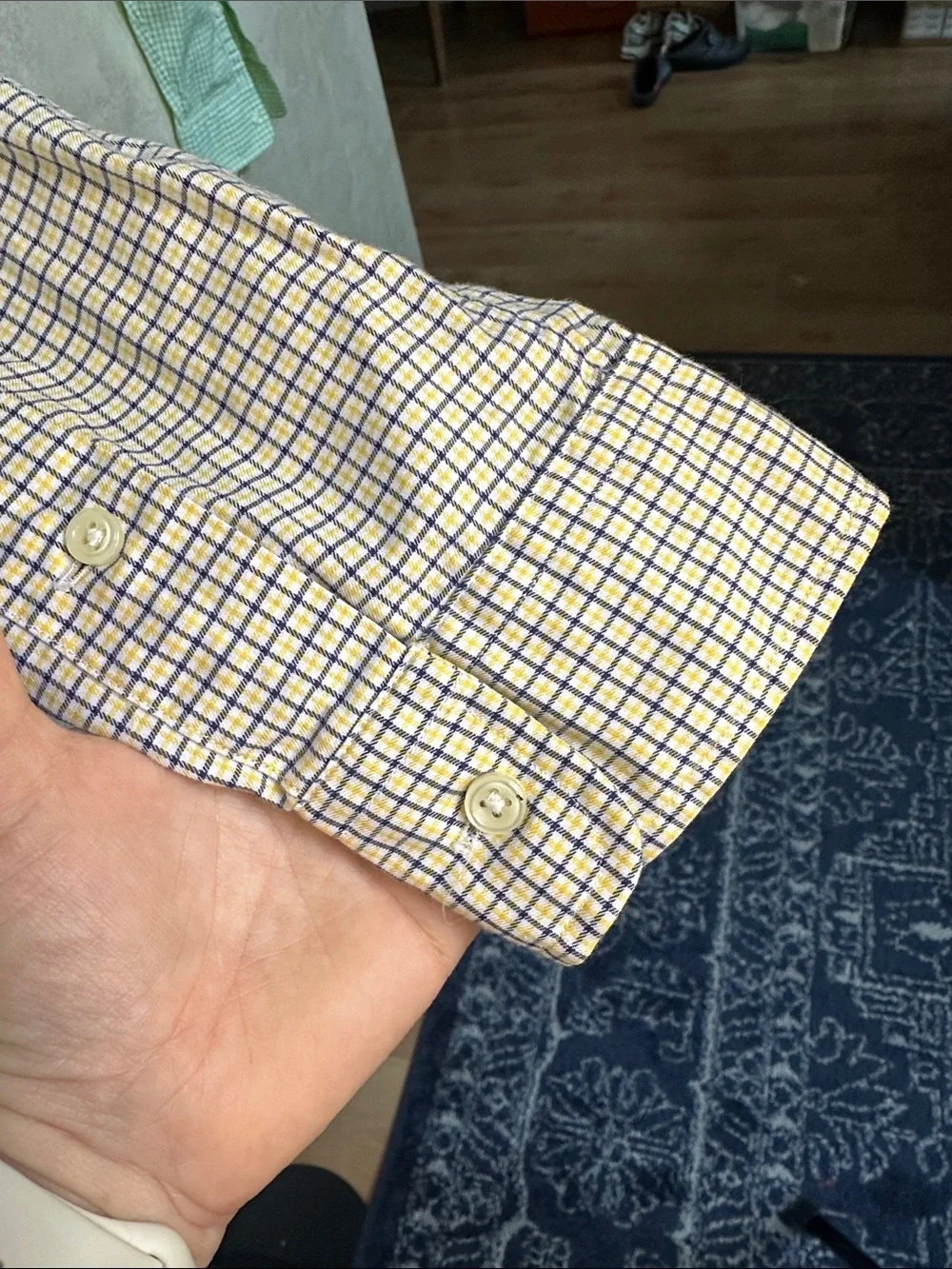 Polo by Ralph Lauren Blue and White Check Button-Down Shirt